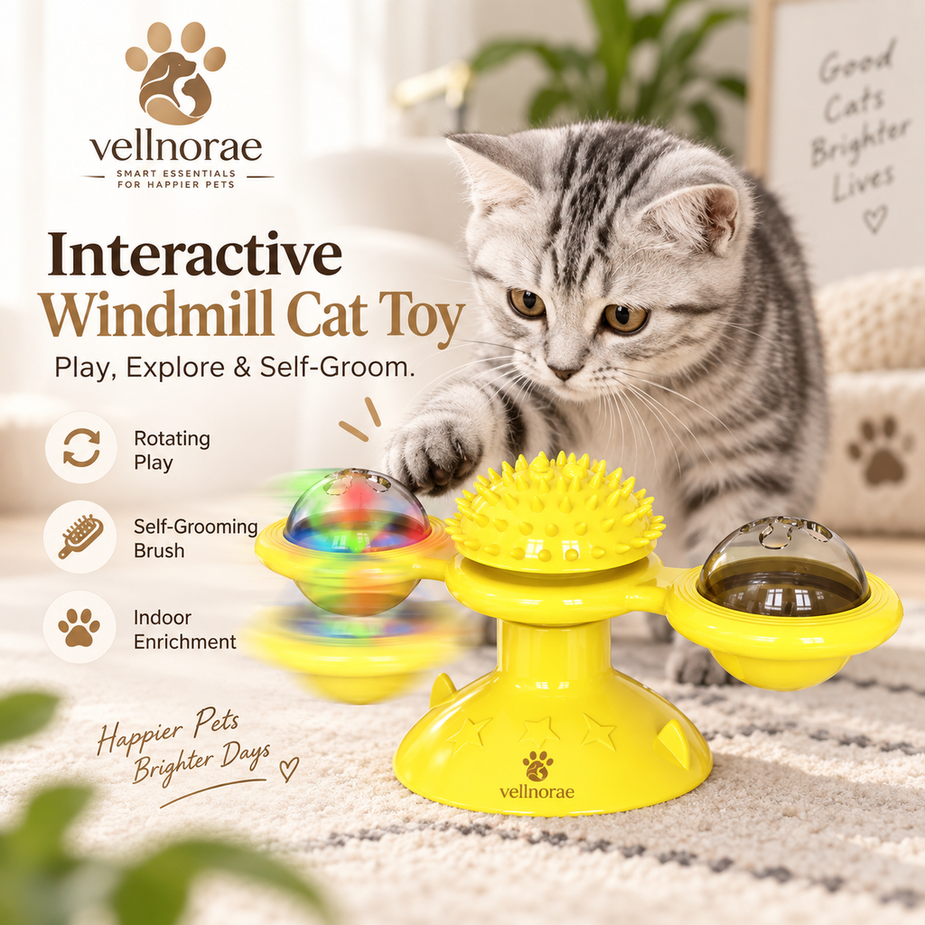 vellnorae® Interactive Windmill Cat Toy