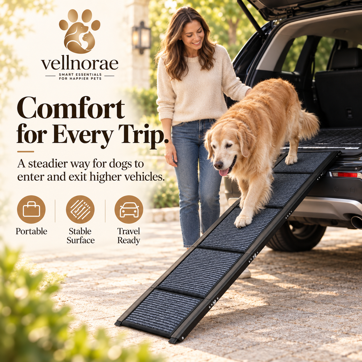 vellnorae® Foldable Dog Car Ramp