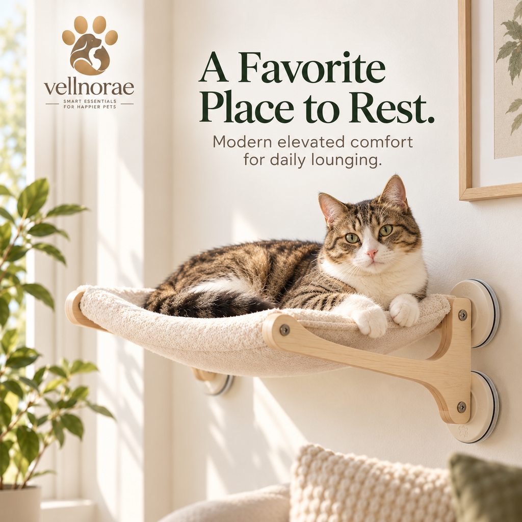 vellnorae® Modern Cat Window & Wall Lounger