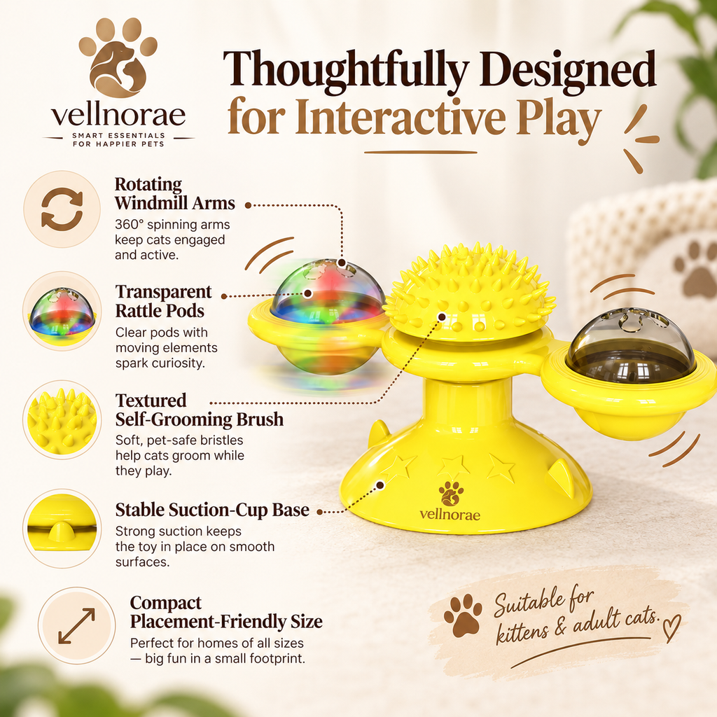 vellnorae® Interactive Windmill Cat Toy