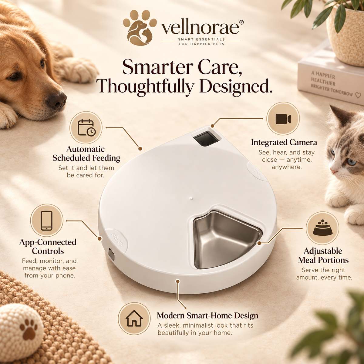 vellnorae® Camera Automatic Pet Feeder