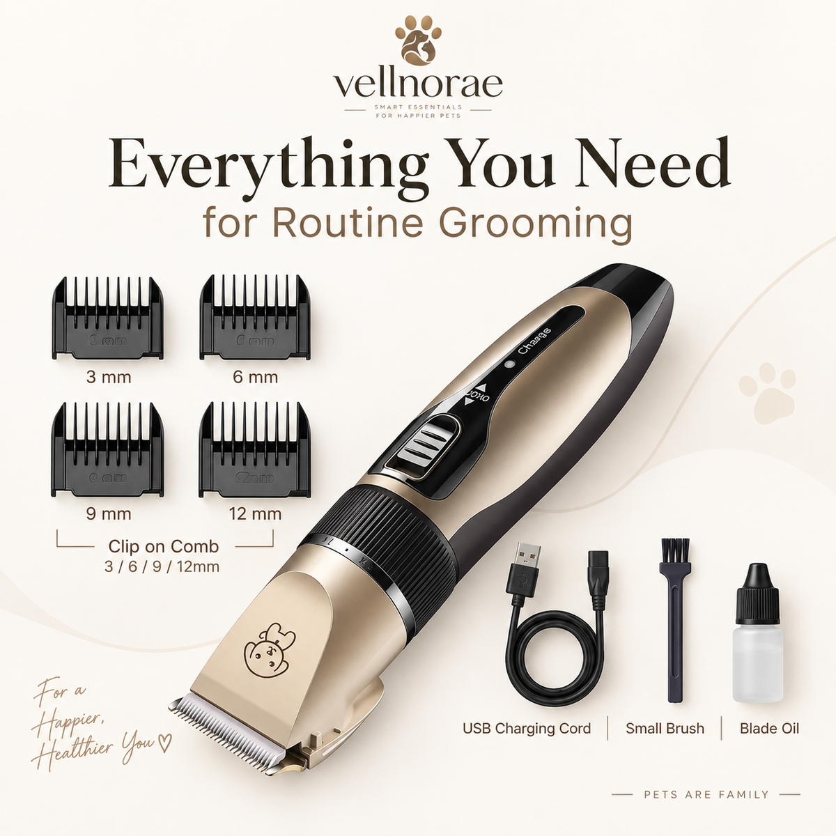 vellnorae® Pet Grooming Vacuum Kit