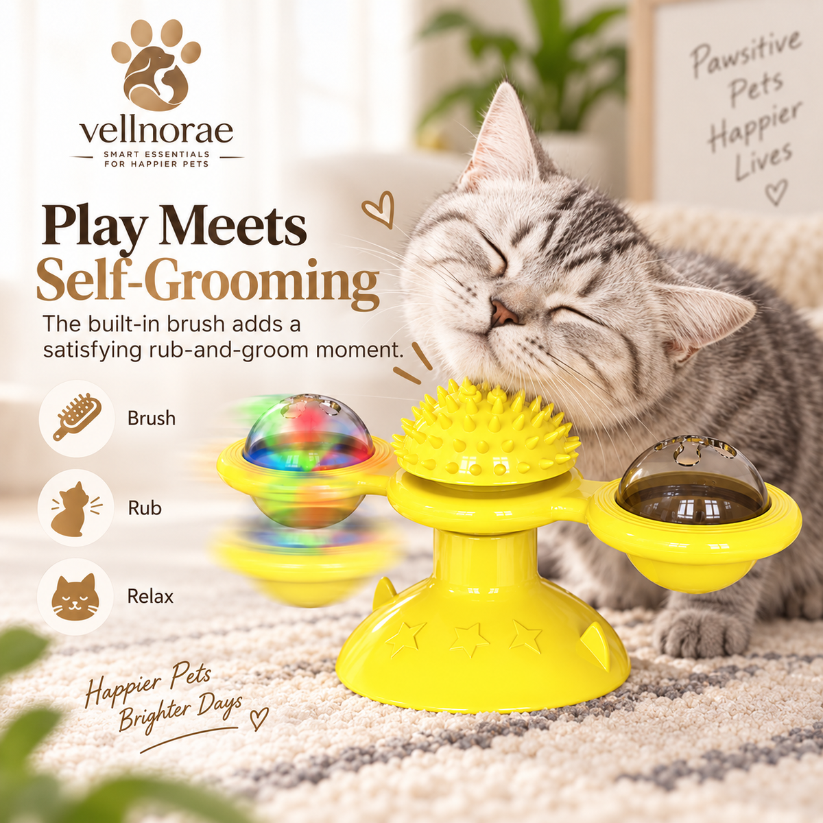 vellnorae® Interactive Windmill Cat Toy
