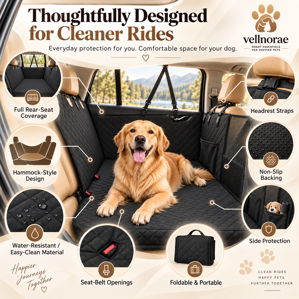 vellnorae® Premium Dog Car Hammock