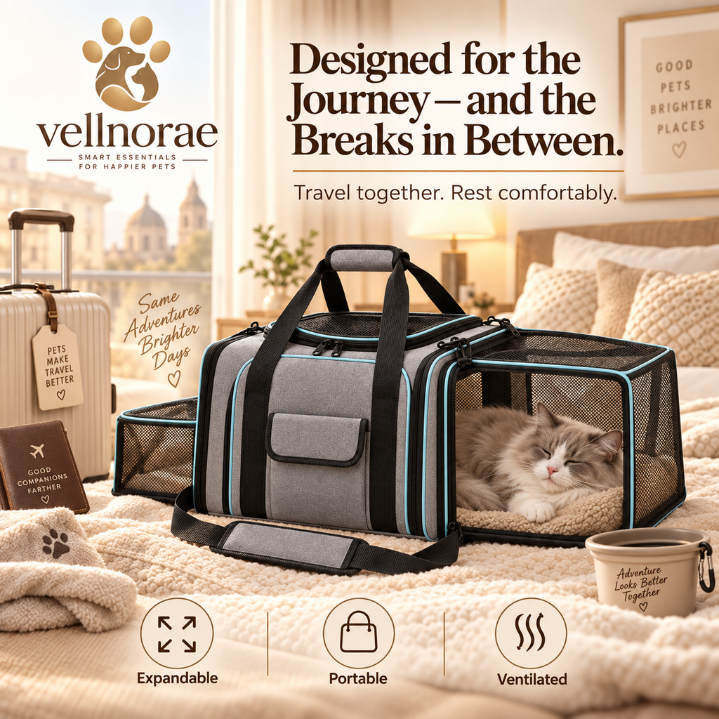 vellnorae® Expandable Pet Carrier Backpack